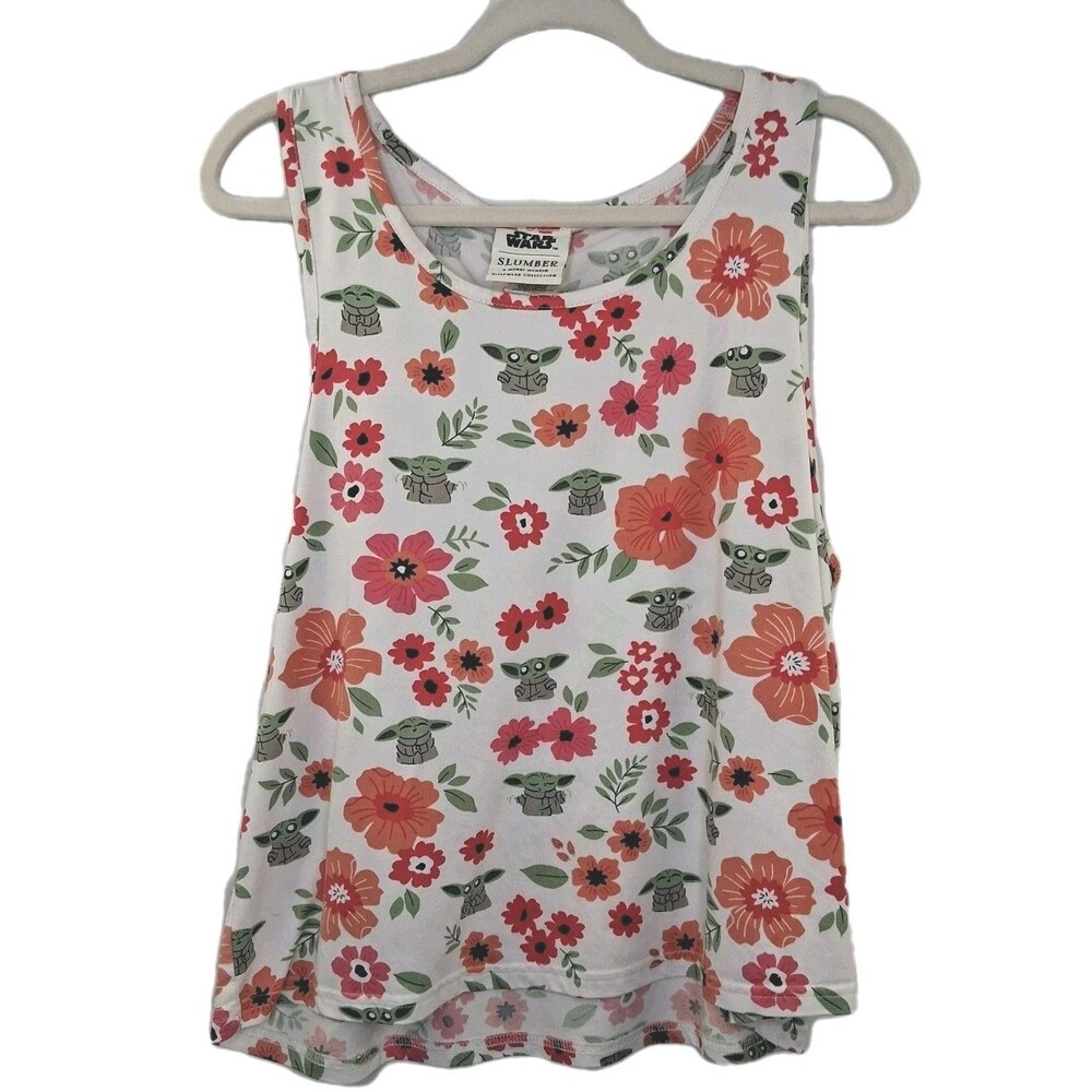 Star Wars Slumber Munki Munki The Child Yoda Women's Tank & Short Pajamas Size L - Picture 3 of 12